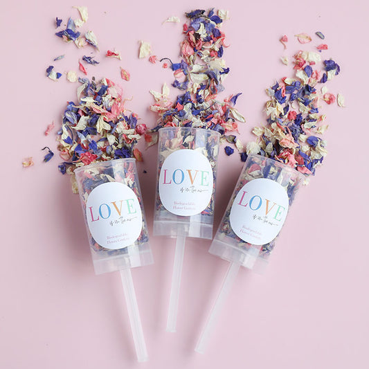 Love is in the Air Confetti Push Pops Kit (Pack of 10)