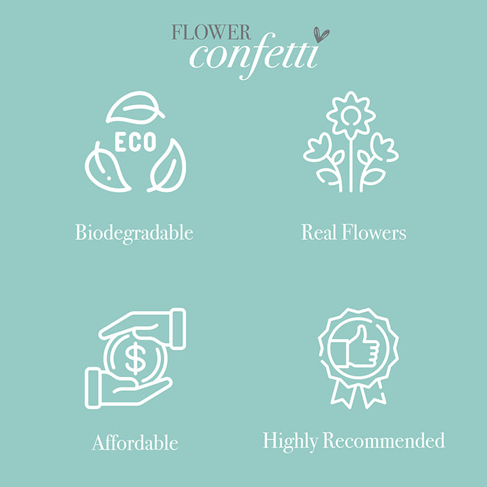 Colourful Biodegradable Wedding Petal Confetti 1 Litre (810 Handfuls