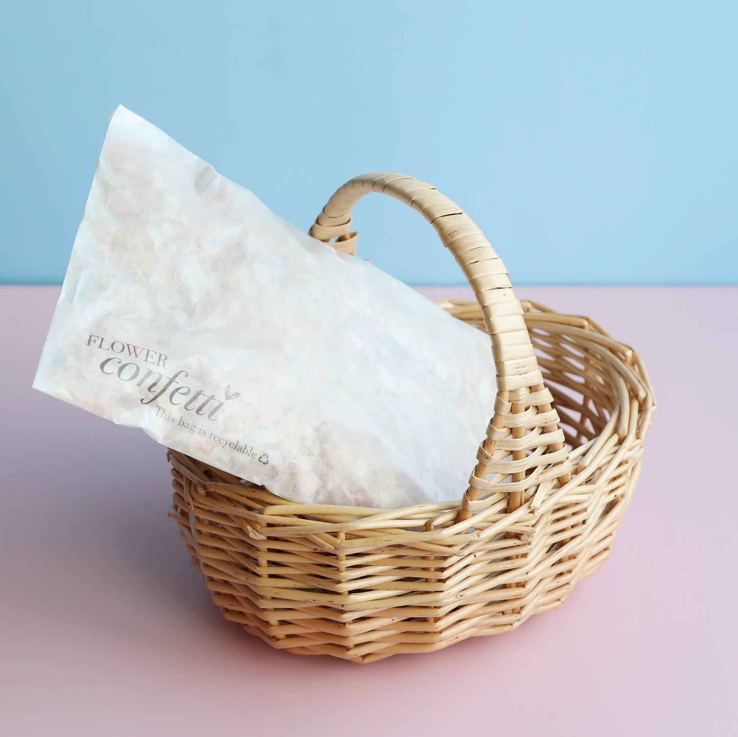 Flower Girl Basket with Confetti