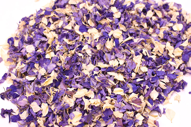 Cadbury Purple & Blue & Ivory Natural Petal Wedding Confetti