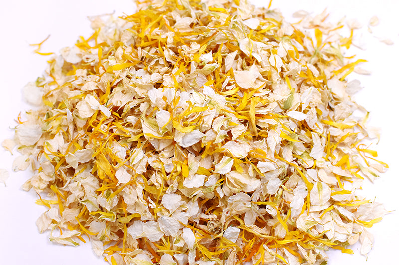 Orange/Ivory Natural Petal Wedding Confetti