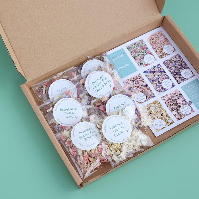 Biodegradable Confetti Samples Blues, Pinks, Bright, Purple! Flower