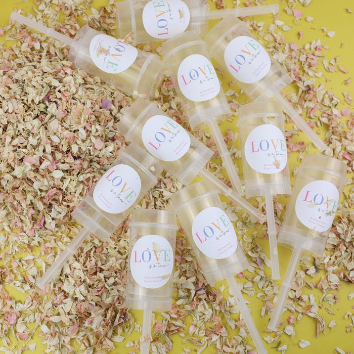 Love is in the Air Confetti Push Pops Kit (Pack of 10)