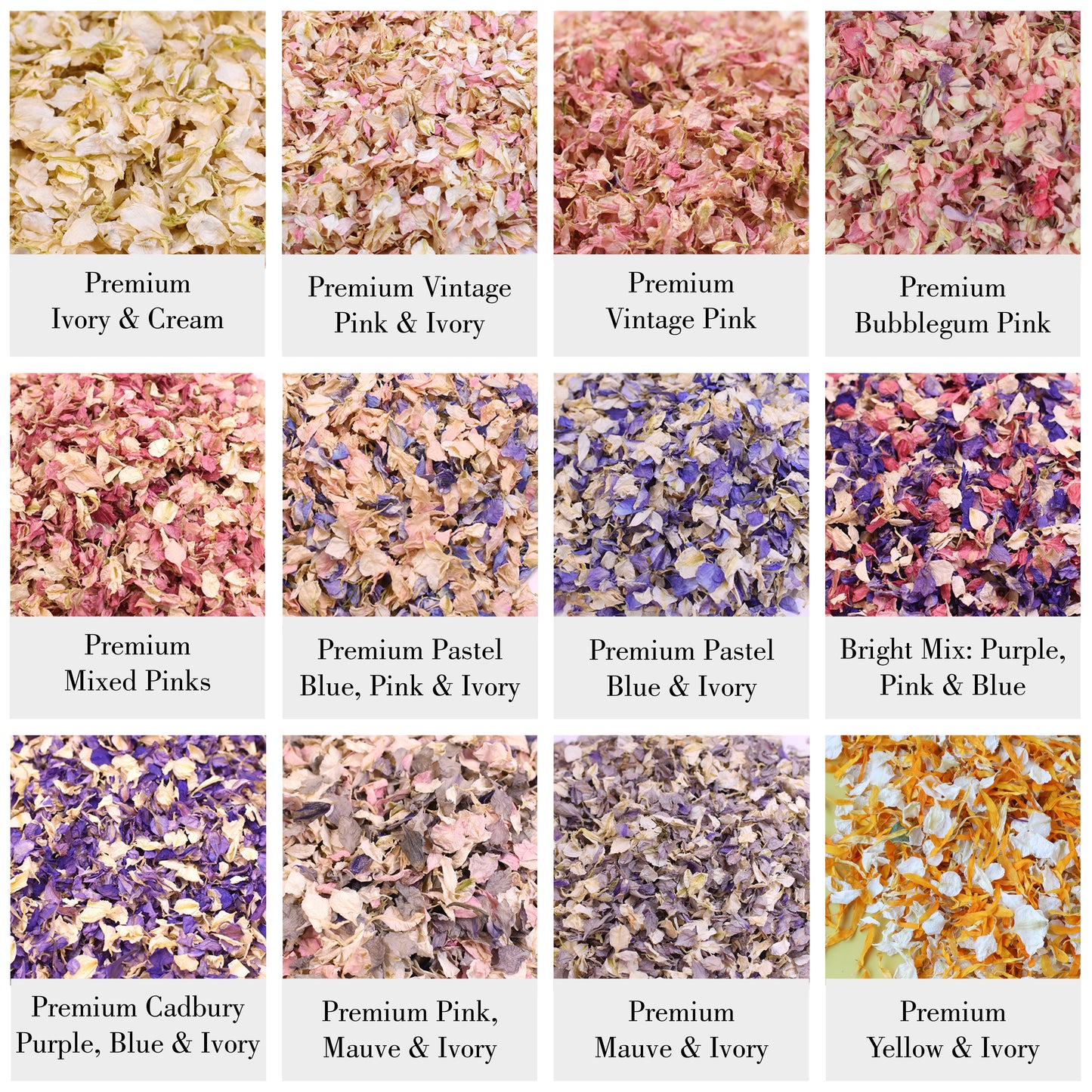 1 Litre Bag (8-10 Handfuls) Flower Confetti