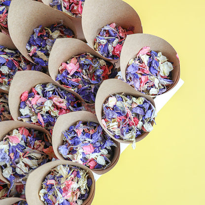 24 Kraft Confetti Cones With Stand