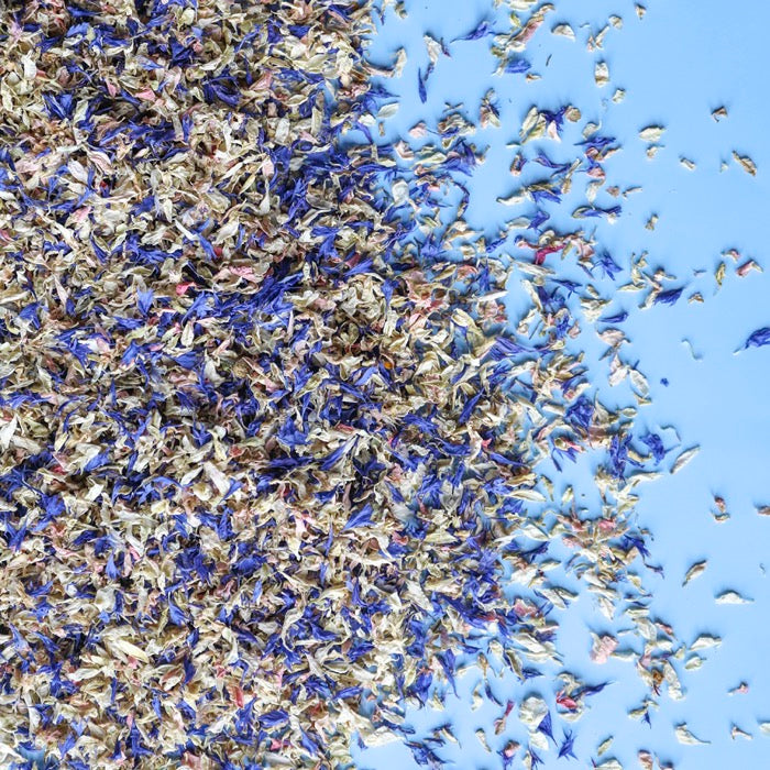 10 Blue Confetti Cones and Confetti