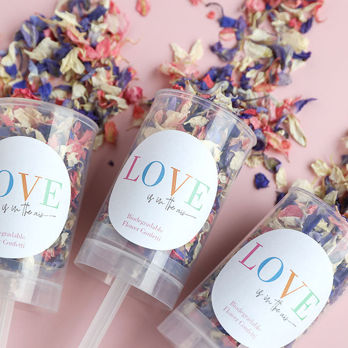 Love is in the Air Confetti Push Pops