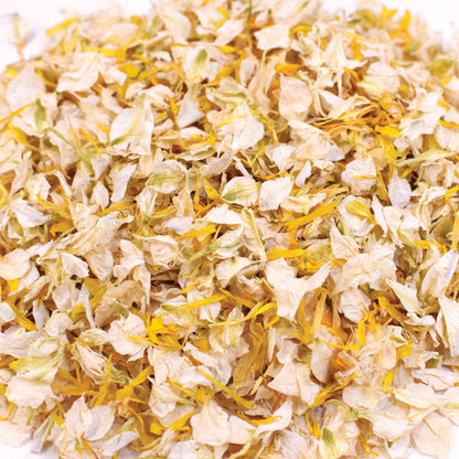 Yellow & Ivory Biodegradable Wedding Petal Confetti - 1 Litre (10-12 Handfuls)
